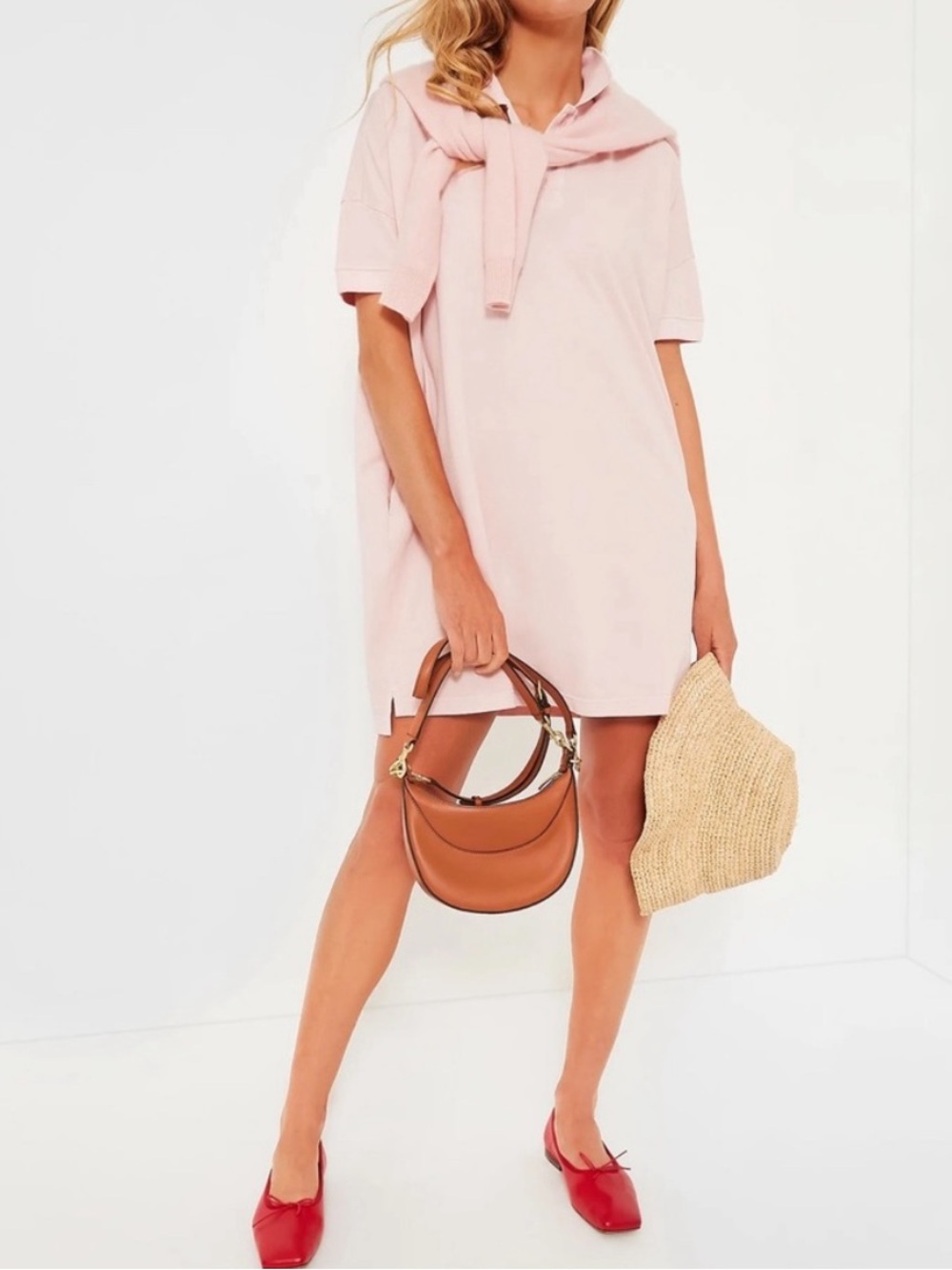 TUCKERNUCK Pink Pique Teller Polo Dress
